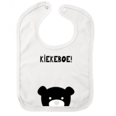 Slabbetje druknoopje "Kiekeboe" Slabbetje druknoopje "Kiekeboe"